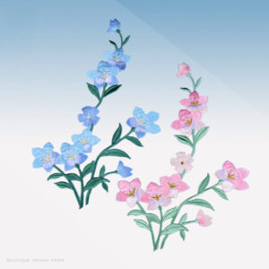 Wholesale DIY Embroidery Cloth Patch Orchid with Glue Hat Clothes Decoration