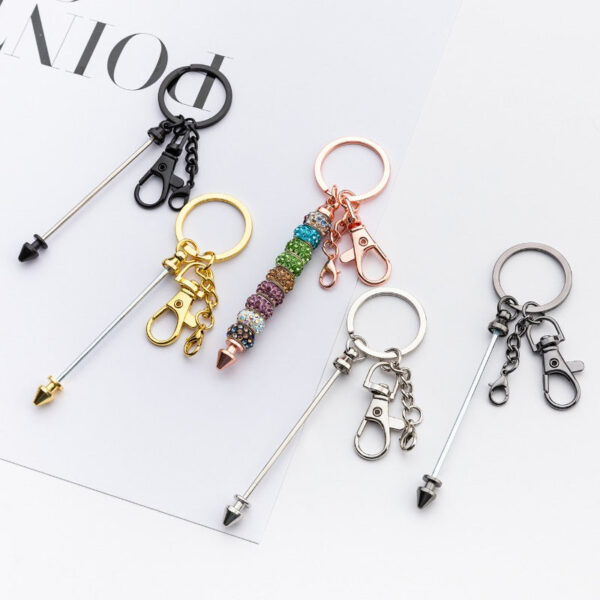 Wholesale's New Bead DIY Multi-color Metal Handmade Keychains