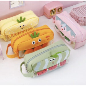 01ac994ee16da2f8a8a065e7851e1ef3 Wholesale Cartoon Fruit and Vegetable Canvas Pencil Bag