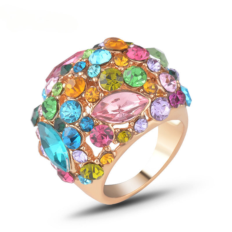 Wholesale Diamond Inlaid Metal Rings