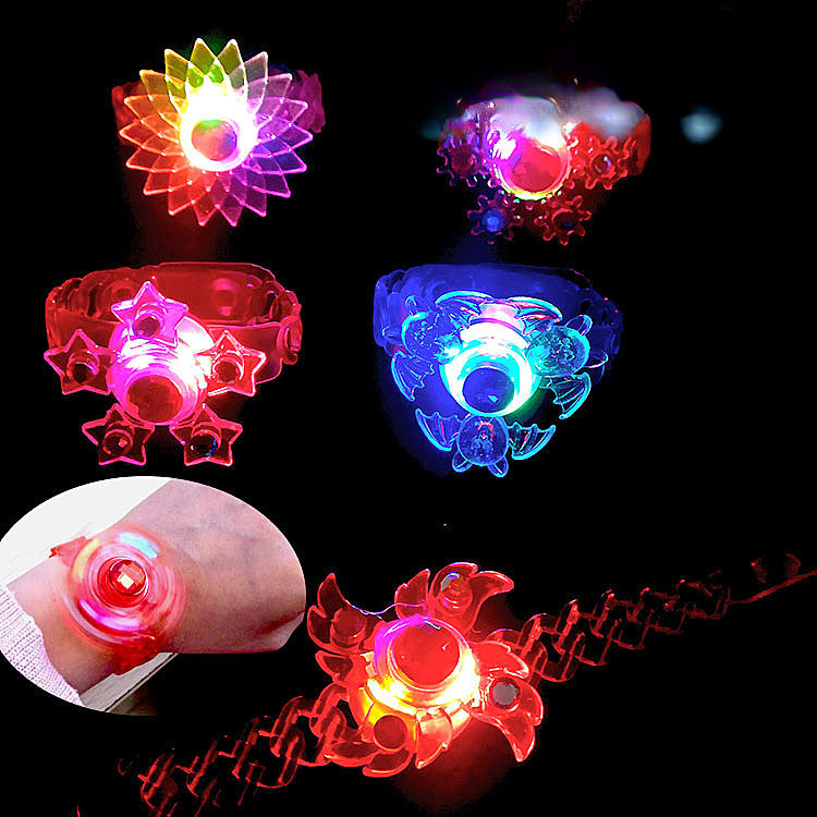 Wholesale Creative Rotating Gyroscopes with Diamonds, LED Chilen's Luminous Plastic Watches, Toys