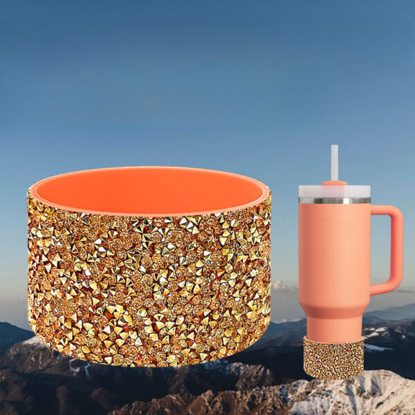 Wholesale New Diamond Silicone Ice Fighter Cup Sports Water Bottle Space Cup Cup Bottom Cover