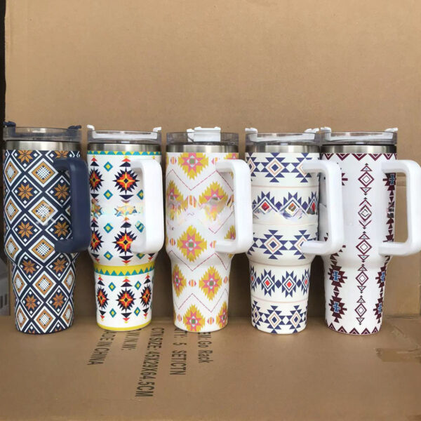 Wholesale Aztec Stainless Steel Car Coffee Cups Tumbler Cup