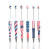 Wholesale Beadable Pens Independence Day Flag Print Plastic Pen DIY for Beaded