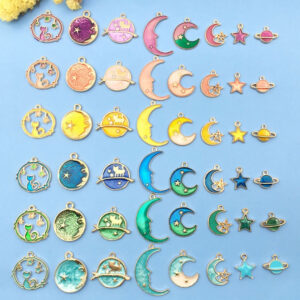 0837959e24e5503ceeff1e9b613d376e_23da7d67-880d-4182-b3c6-544ec793c778 Wholesale Moon Starry Sky Stars Pentagram Drip Oil Alloy Pendant DIY Necklace Pendant Accessories