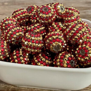 09c20d9e1fde5082597d1a8c9f0fa65e Wholesale 20MM Resin Diamond Ball Beads Christmas Gold Diamond Ball Beads