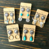 0a94a15bcd3a8d417e4cc1d476a6cb05 Wholesale Western Style Bull Head Sunflower Inlaid Turquoise Metal Earrings