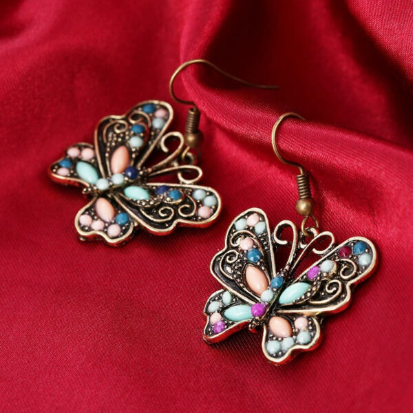 Wholesale Vintage Bohemian Ethnic Style Butterfly Earrings