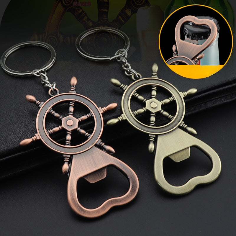 Wholesale Nautical Rudder Bottle Opener Keychain