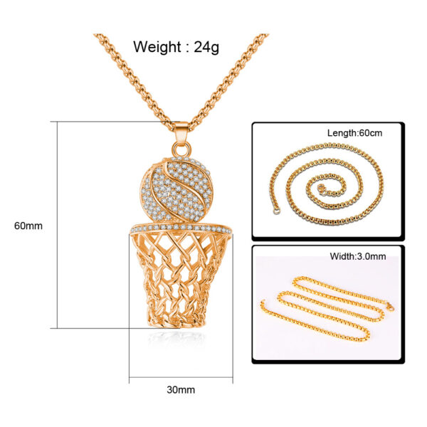 Wholesale Basketball Hoop Necklace Alloy