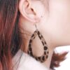 10134167576_1145598992 Wholesale PU Leopard Print Water Droplets Earrings