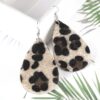 10134176516_1145598992 Wholesale PU Leopard Print Water Droplets Earrings