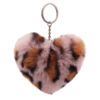 Wholesale Leopard Pattern Love Plush Keychains