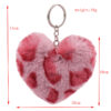 Wholesale Leopard Pattern Love Plush Keychains