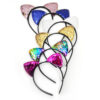 Wholesale Fabric Sequin Cat Ears Headband
