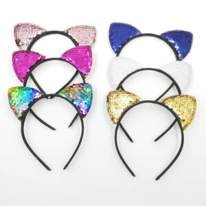 10144842009_1487674911 Wholesale Fabric Sequin Cat Ears Headband