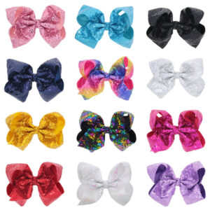 Wholesale 8 Inch Children's Bow Sequin Hairpin