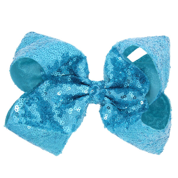 10151905448_2104425384 Wholesale 8 Inch Children's Bow Sequin Hairpin