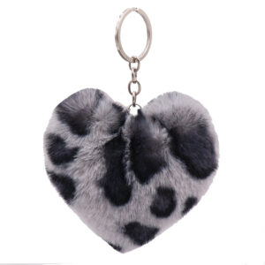 3 gray base gray leopard print / 10cm leopard love (Silver single circle)
