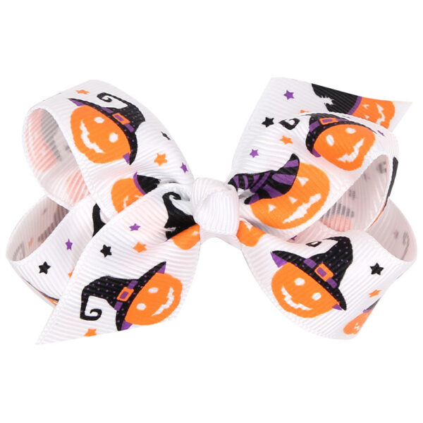 10179335780_2104425384 Wholesale Halloween Cartoon Print Bow Hairpin