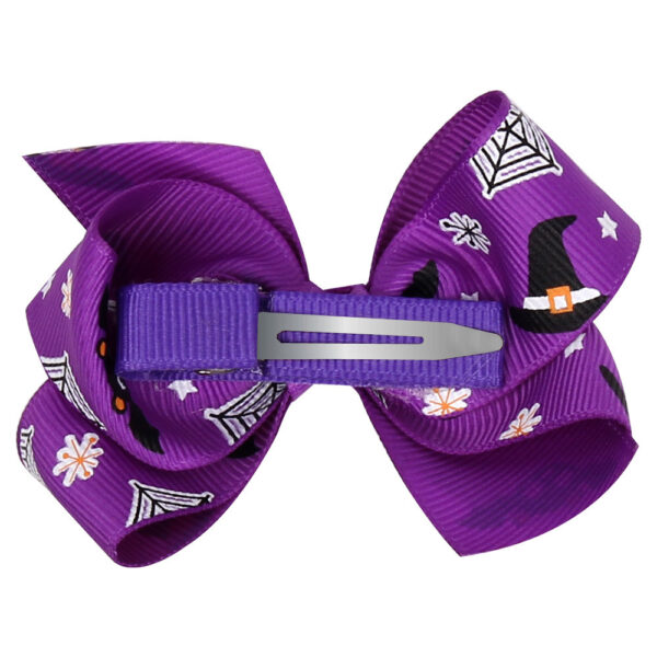 10179362437_2104425384 Wholesale Halloween Cartoon Print Bow Hairpin