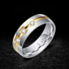 10274601341_402130531-2 Wholesale Gold and Silver Dual Color Electroplated Titanium Steel Men's Rings