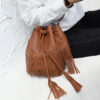 10307336013_236008422 Wholesale Polyester Tassel Bucket Bag