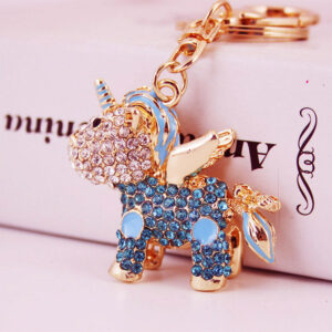 10310679311_546462728 Wholesale Zinc Alloy Diamond Studded Unicorn Keychain