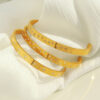 Wholesale Retro Style Zircon Set 18K Gold Plated Titanium Steel Bracelet