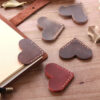 Wholesale Genuine Leather Heart Shaped Bookmarks