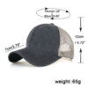 10345743429_2040267171 Wholesale Washed Cotton Smooth Mesh Baseball Cap