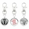Wholesale Alloy Angel Wings Hollow Aromatherapy Essential Oil Keychain