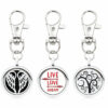 Wholesale Alloy Angel Wings Hollow Aromatherapy Essential Oil Keychain
