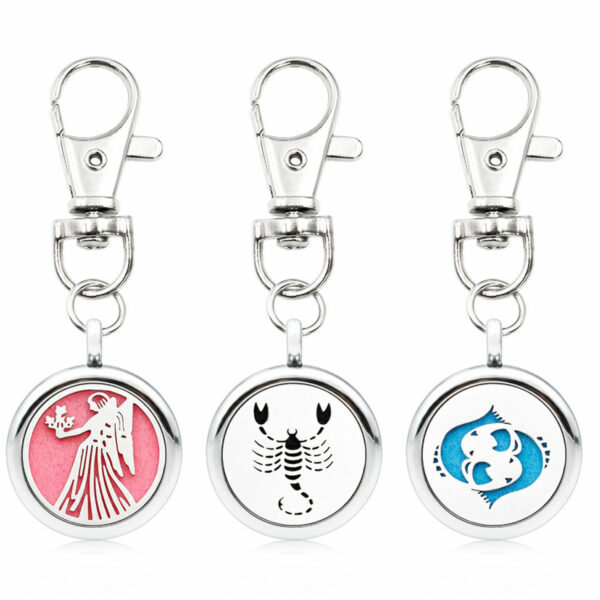10347495826_117151780 Wholesale Alloy Zodiac Aromatherapy Essential Oil Keychain