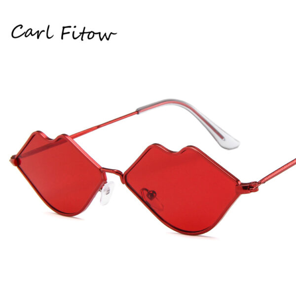 10349385848_1509241091 Wholesale PC Small Frame Metal Lips Sunglasses