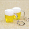 Wholesale Acrylic Imitation Beer Mug Creative Key Chain