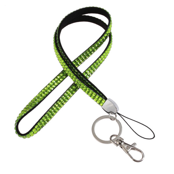 Wholesale Resin Diamond Rhinestone Lanyard Keychain