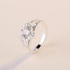 Wholesale Heart Diamond Silver Plated Rings Copper