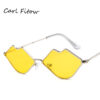 10375696441_1509241091 Wholesale PC Small Frame Metal Lips Sunglasses