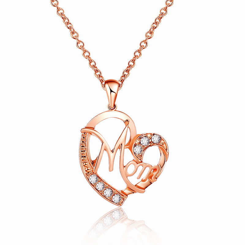 Wholesale Best Selling Mother's Day MOM Love Diamond Necklace