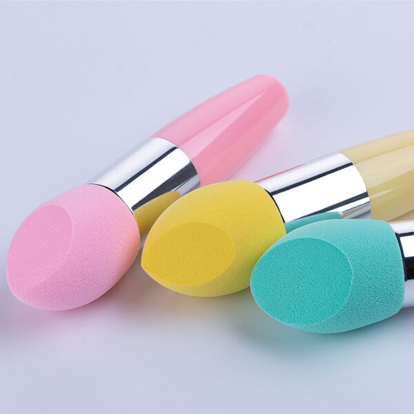 Wholesale Plastic Handle Wet and Dry Sponge Puff BB Cream Makeup Tools