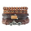 Wholesale Vintage Leather Men's Bracelet Set of 4