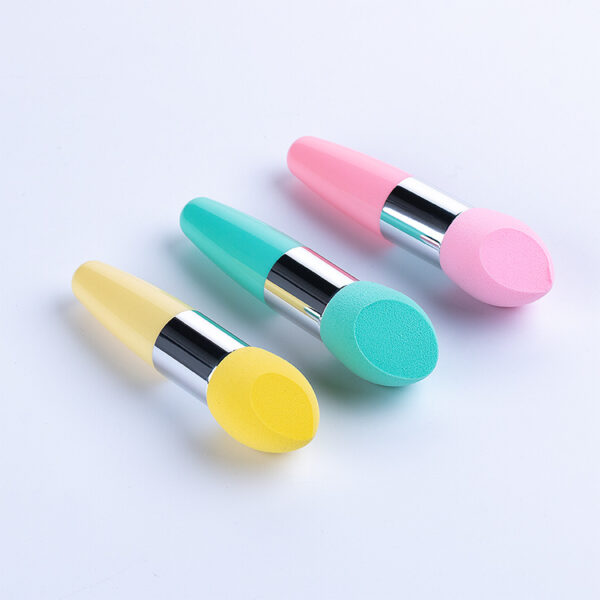 Wholesale Plastic Handle Wet and Dry Sponge Puff BB Cream Makeup Tools