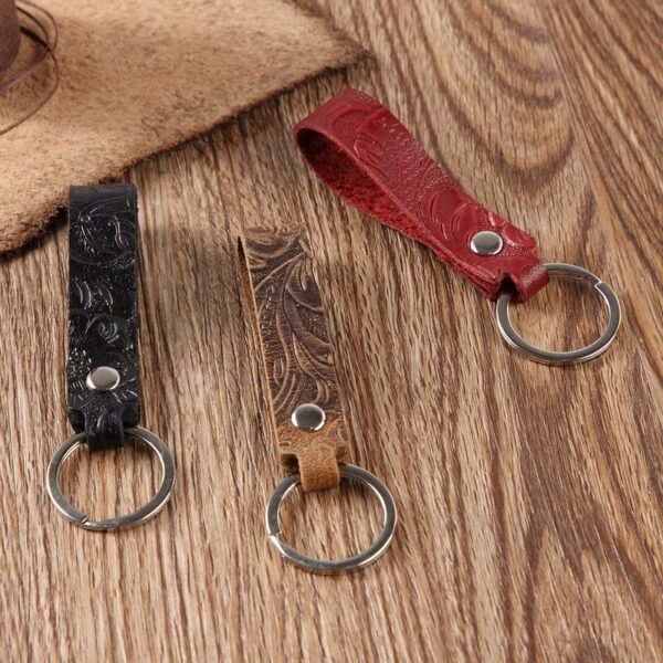 Wholesale Leather Printed Metal Keychains