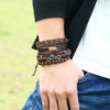 Wholesale Vintage Leather Men's Bracelet Set of 4