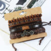 Wholesale Vintage Leather Men's Bracelet Set of 4