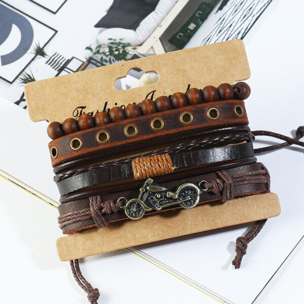 Wholesale Vintage Leather Men's Bracelet Set of 4