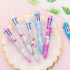 Wholesale Plastic Cartoon Unicorn Flamingo 6 Color Ballpoint Pen