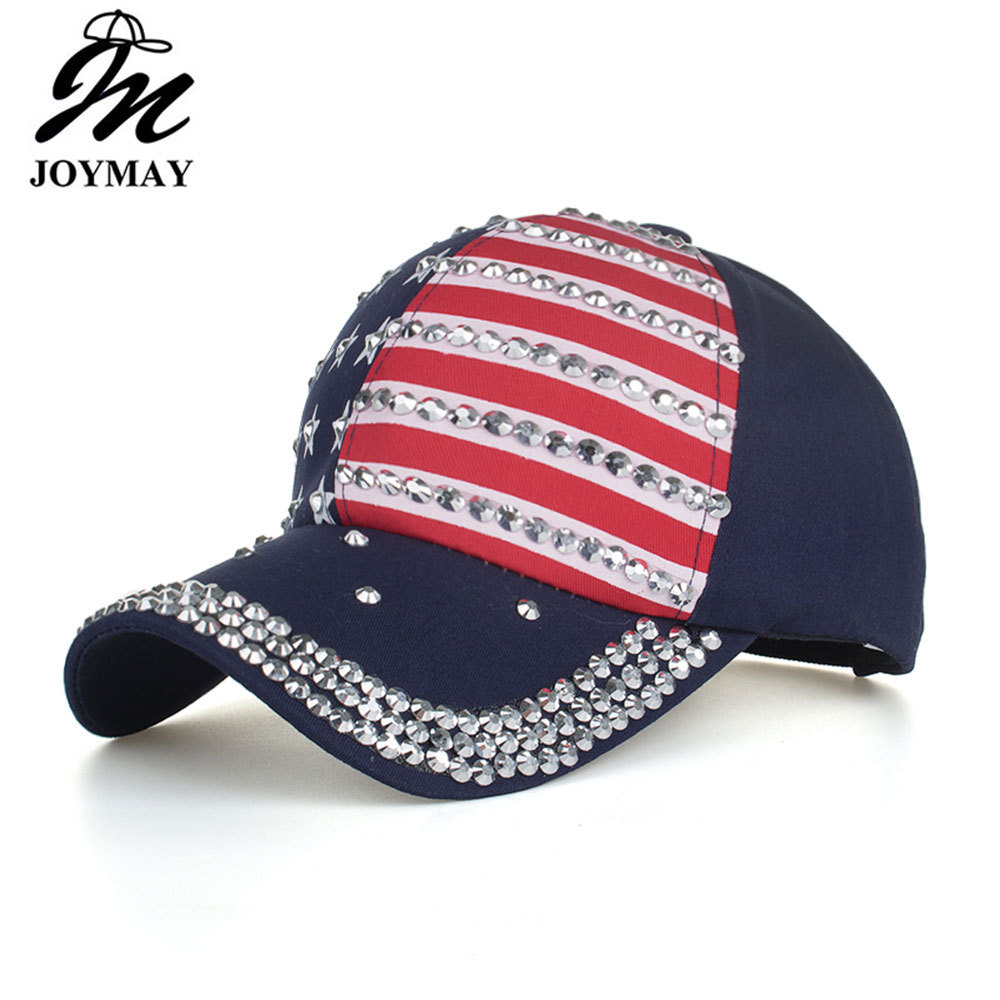 Wholesale All the beauty of spring and summer new American flag five-inted star printing electric ill baseball cap cap Sun cap B615