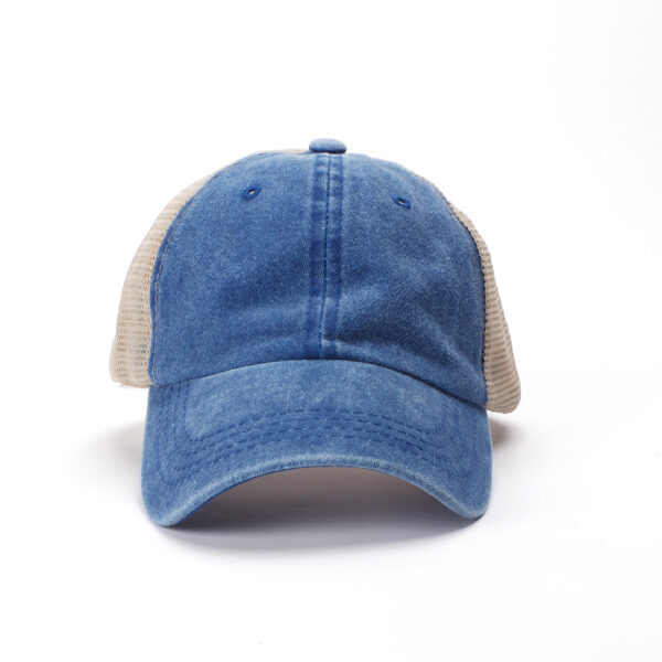 10474034801_1514649954 Wholesale Retro Baseball Cap Washed Cotton Solid Color Mesh Cap